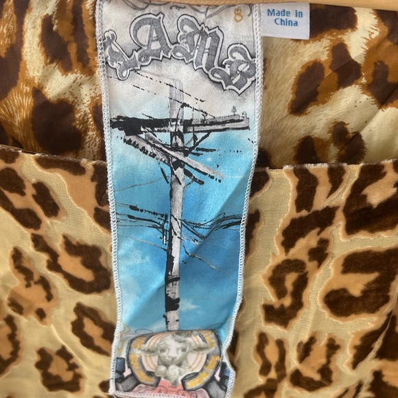Vintage L.A.M.B Silk Cheetah Print Top - Picture 8 of 8